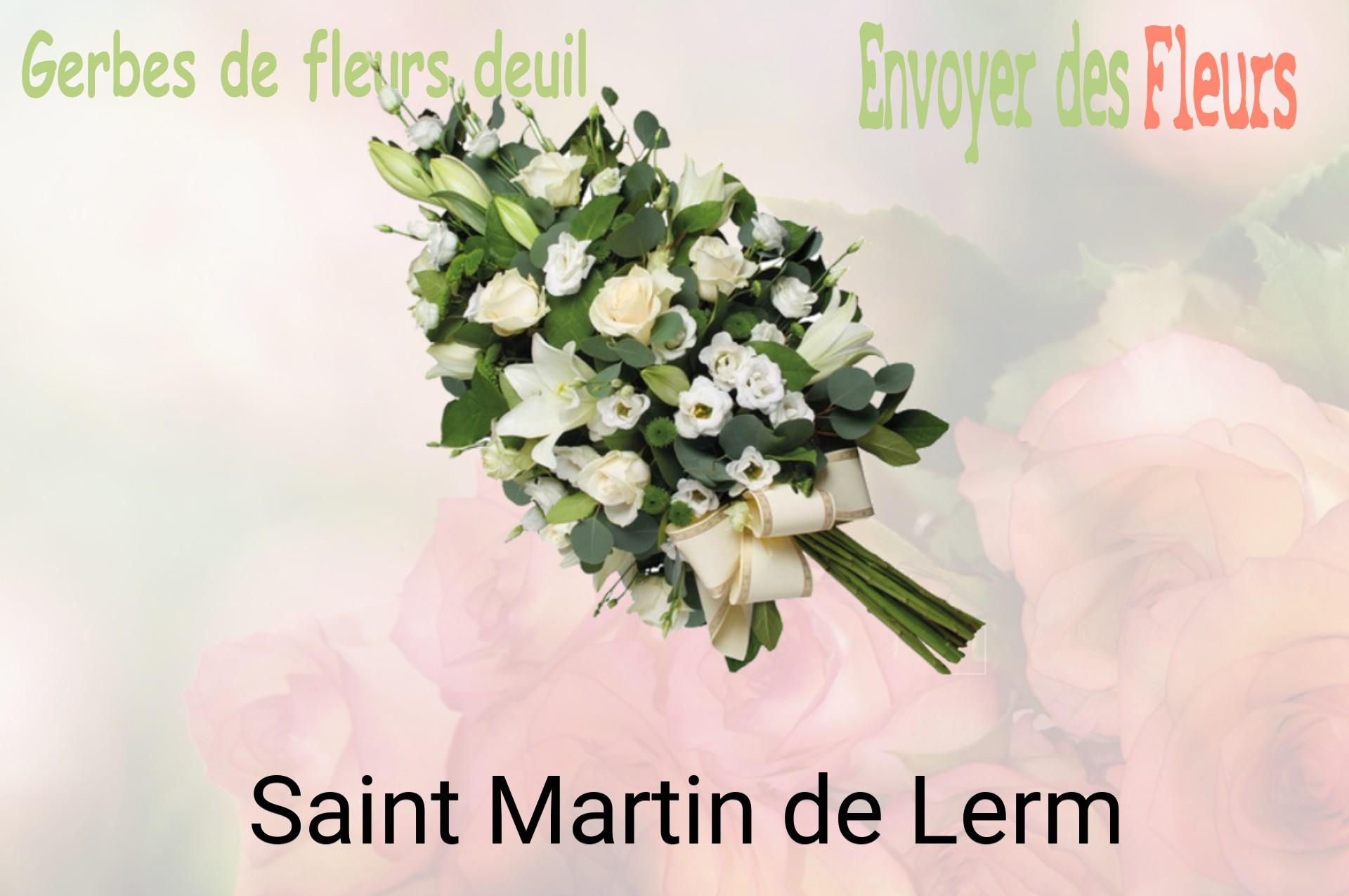 Gerbe de fleurs de deuil livrée à Saint-Martin-de-Lerm